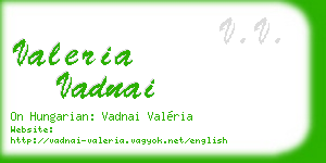 valeria vadnai business card